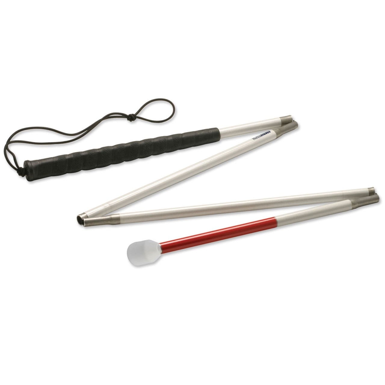 Ambutech Aluminum 4-Section Folding Cane- Marshmallow- 56in