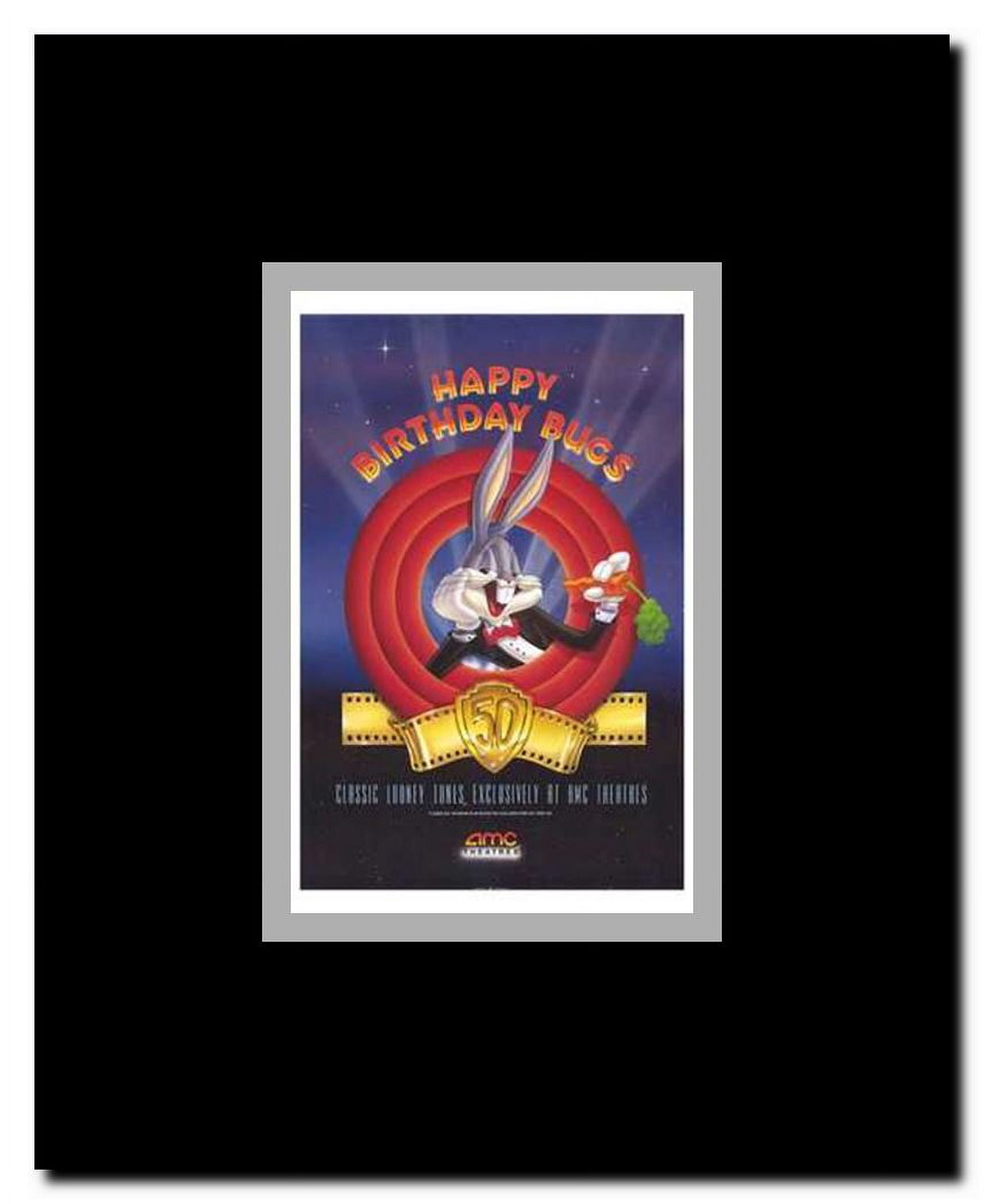 Amc Theatres Bugs Bunny's 50Th Framed Movie Poster