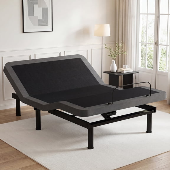 Amciliber Twin XL Massage Adjustable Bed Frame,Updated Bed Base with Thickened Foam Frame, Adjustable Legs, Anti-Snore/0 Gravity,Head and Foot Incline,Wireless Remote, USB Ports, LED Night Light
