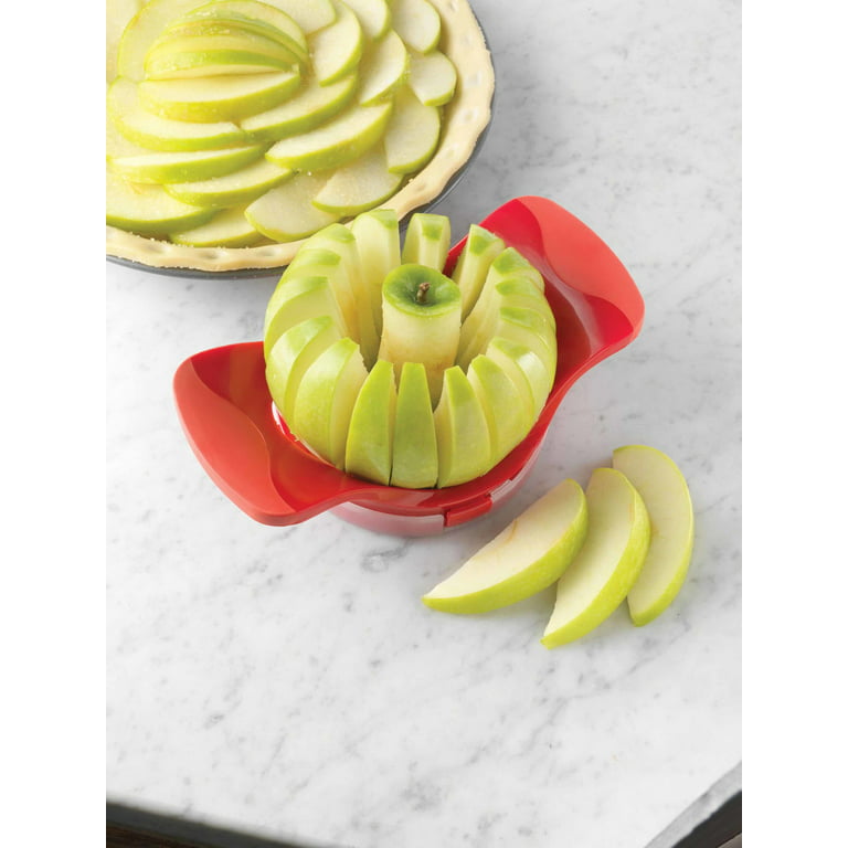 Amco Dial-A-Slice Stainless Steel Blade Apple Slicer in Red 