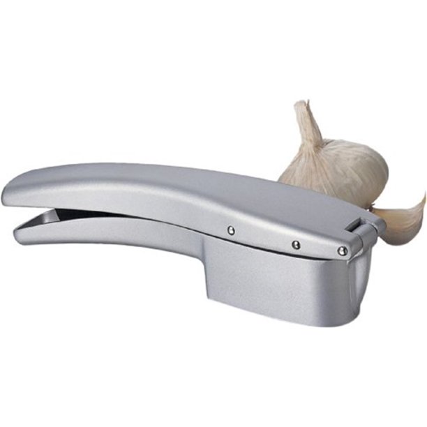 Amco Dishwasher Safe Garlic Press and Slicer in Silver