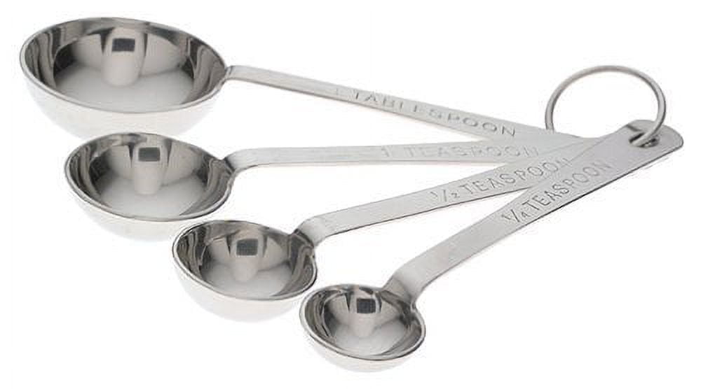 AMCO Basic Ingredients Measuring Cup Set Polished Stainless Steel - 4 piece  set 