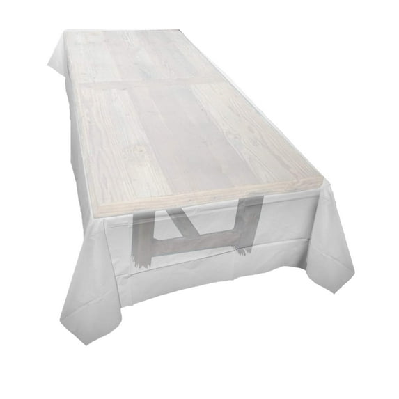 Amcrate Rectangular Plastic Clear Reusable Tablecloth Cover - Ideal for Weddings, Party’s, Birthdays, Dinners, Lunch’s, Or for Any Tableware Use, (54" x 108")