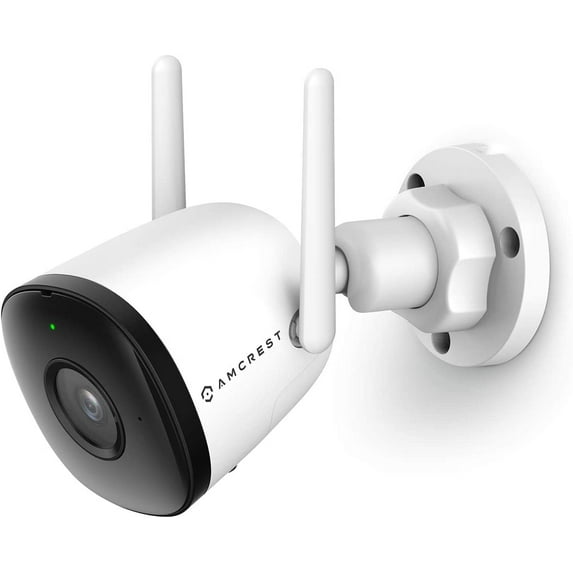 Pre-Owned Amcrest 1080P WiFi Camera Outdoor, Smart Home 2MP Bullet IP Security Camera Outdoor Wireless, 98ft Nightvision, Built-in Mic, 256GB MicroSD Storage (Sold Separately), ASH22-W (Wired Power)