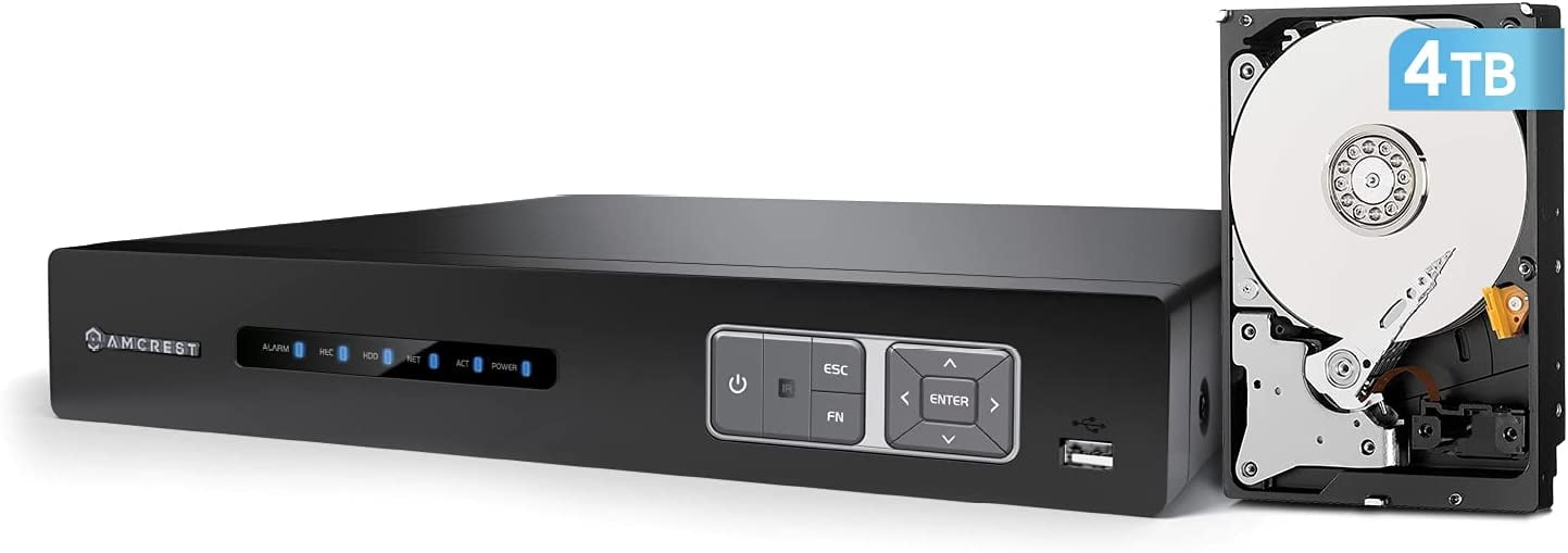 Amcrest 4K UltraHD 16 Channel AI DVR Security Camera System Recorder