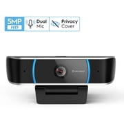 Amcrest 5-Megapixel Webcam with Microphone, Web Cam USB Camera, Computer HD Streaming Webcam for PC Desktop & Laptop w/Mic, Wide Angle Lens & Large Sensor for Superior Low Light AWC5100