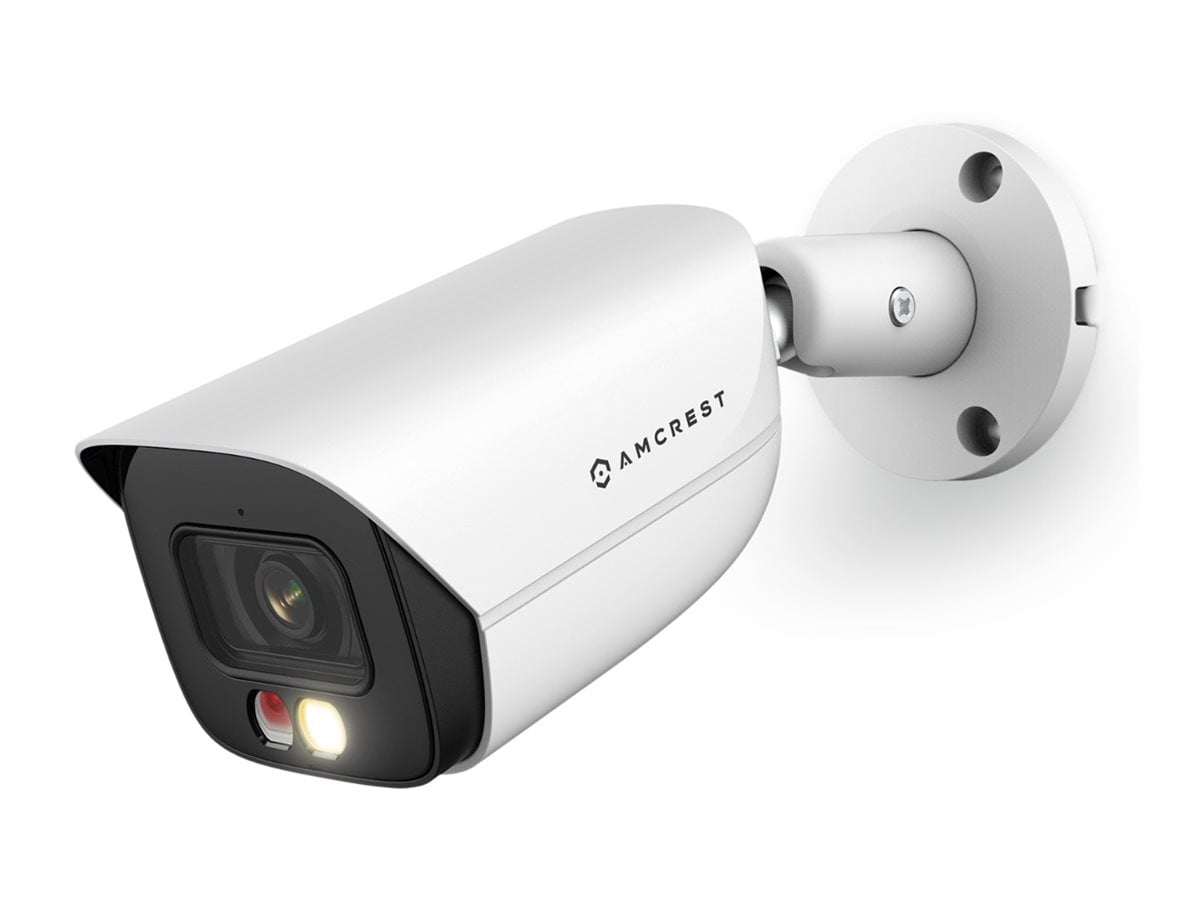 Amcrest IP5M-B1276EW-AI - Network surveillance camera - bullet - outdoor - weatherproof - color (Day&Night) - 5 MP - 2960 x 1668 - 1080p, 720p - M12 mount - fixed iris - fixed focal - audio - Ethernet 10Base-T/100Base-T - H.264, H.265 - DC 12 V / PoE