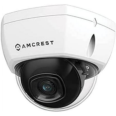 Amcrest UltraHD 4K (8MP) Outdoor Security POE IP Camera, 3840x2160, 98ft NightVision, 2.8mm Lens, IP67 Weatherproof, IK10 Vandal Resistant Dome, MicroSD Recording, White (IP8M-2493EW)