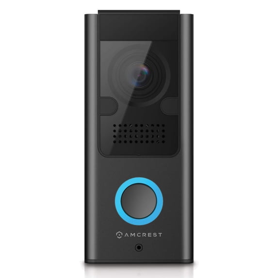 Amcrest Video Doorbell Camera, 2.4 GHz Wi-Fi Doorbell Camera, IP55 Weatherproof, Two-Way Audio, 140º Wide Angle, AD110