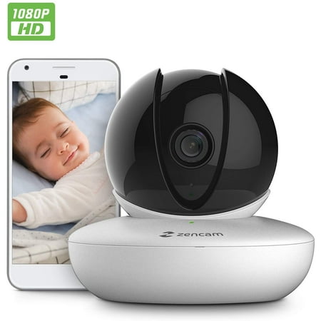 Amcrest Zencam 1080P WiFi Camera, Pet Dog Camera, Nanny Cam with Two-Way Audio, Baby Monitor with Cell Phone App, Pan/Tilt Wireless Wi-Fi IP Camera, Micro SD Card, RTSP, Cloud, Night Vision, M2W White