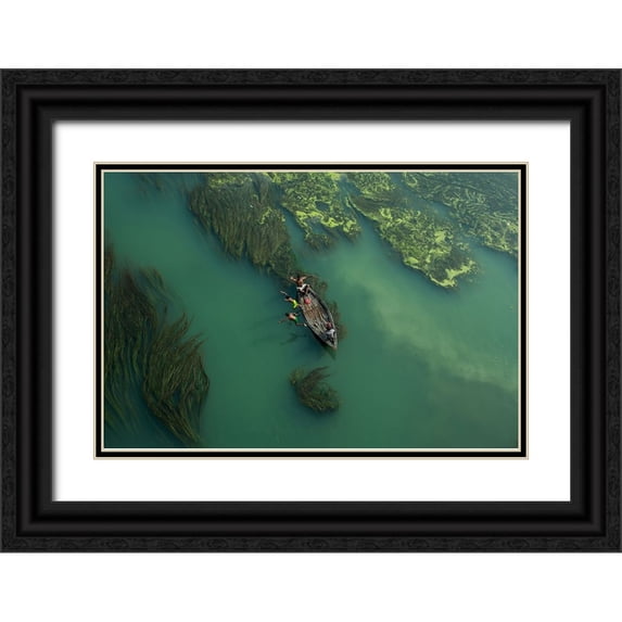 Amdad Hossain, Muhammad 14x11 Black Ornate Wood Framed with Double Matting Museum Art Print Titled - Jump