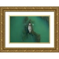 thumbnail image 1 of Amdad Hossain, Muhammad 32x23 Gold Ornate Wood Framed with Double Matting Museum Art Print Titled - Crossing Algae RIVer, 1 of 4