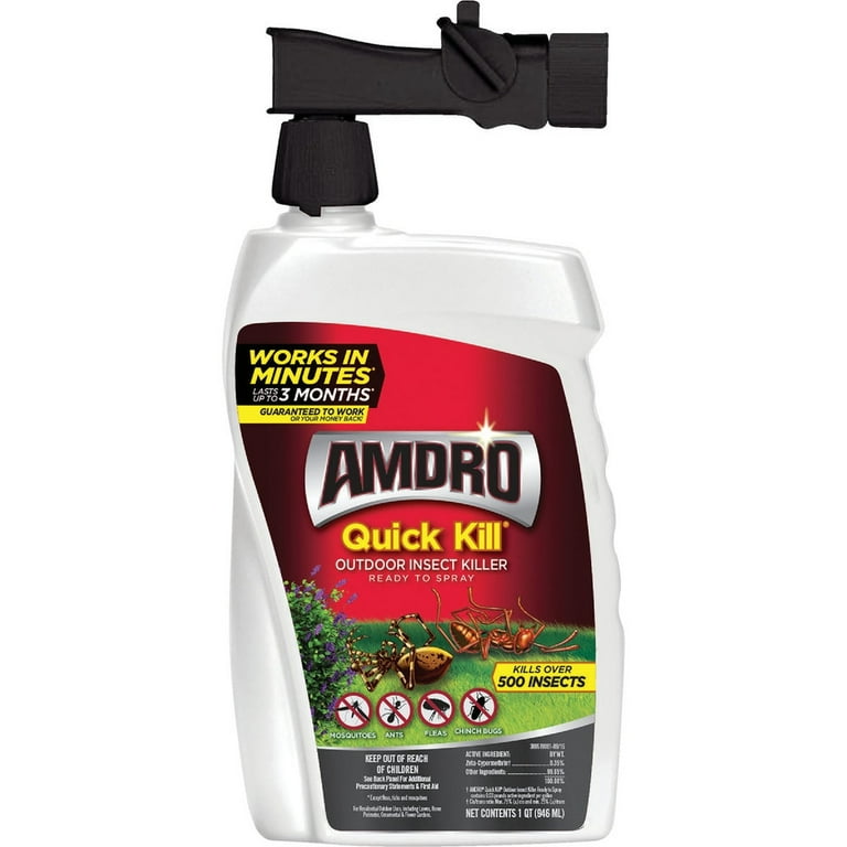Amdro Quick Kill Outdoor Insect Killer Spray, 32 Oz, Kills