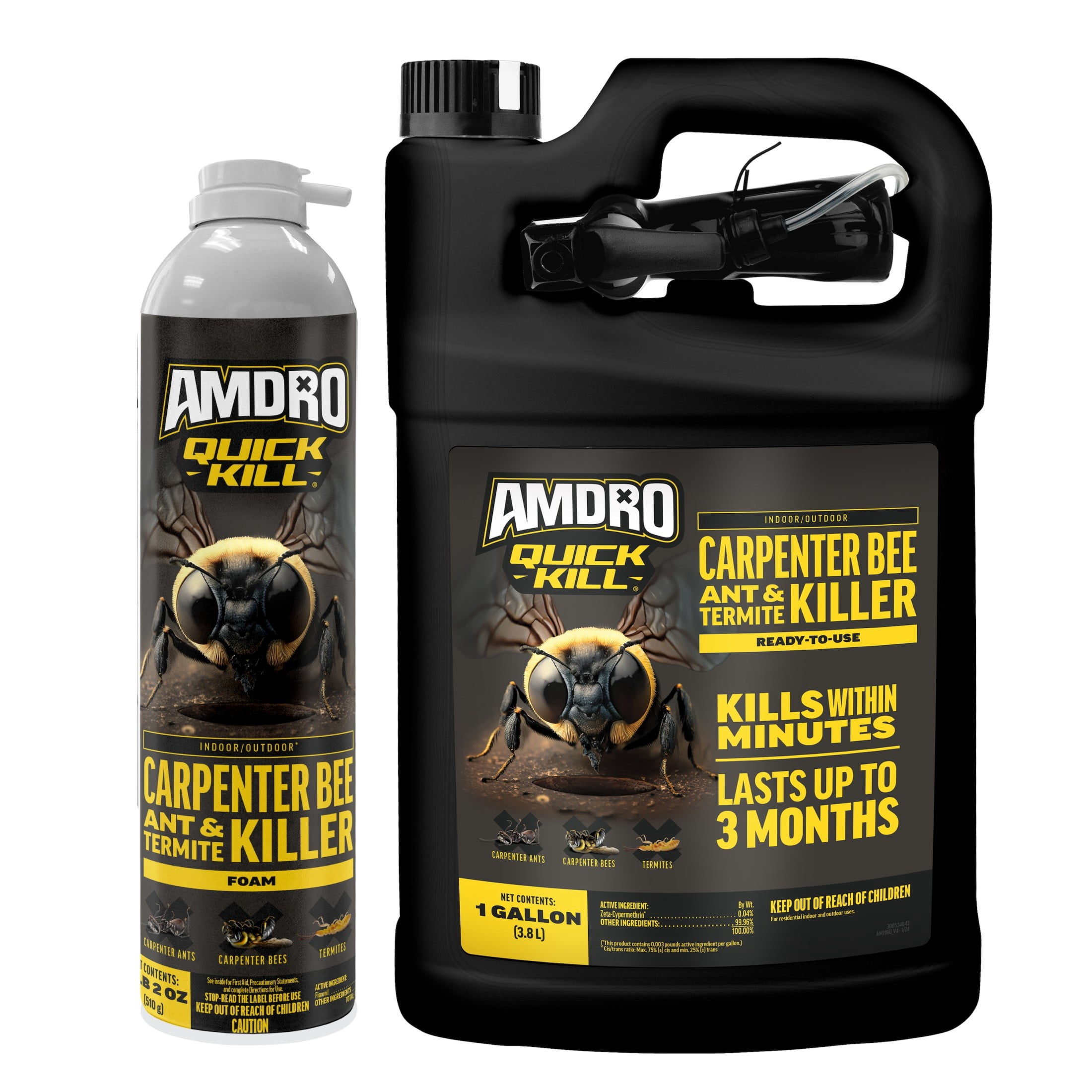 Amdro Carpenter Bee Pest Killer Bundle, Outdoor - Walmart.com