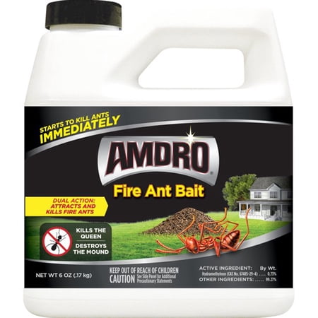 Amdro Fire Ant Bait and Killer Granules; 6 Ounces, Kills All Ant Types