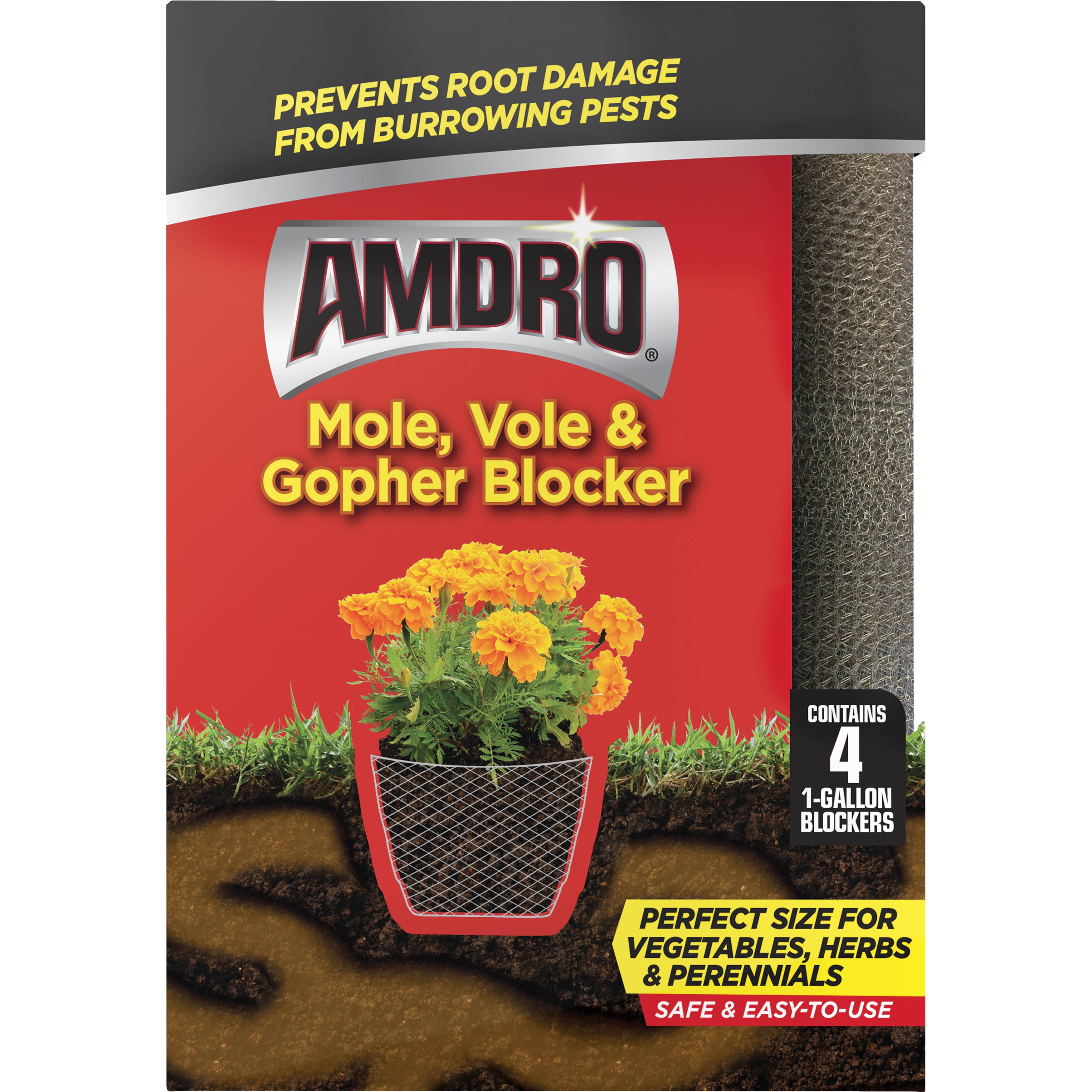 Amdro Mole, Vole and Gopher Blocker, Plant Protecting Rodent Repellent ...