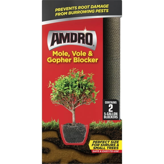 Amdro Mole, Vole and Gopher Blocker, Plant Protecting Rodent Repellent Barrier, 5 gal.