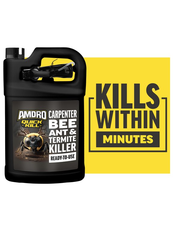 Quick Kill Carpenter Bee, Ant & Termite Killer Trigger Sprayer, 1 Gallon Liquid