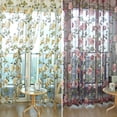 thumbnail image 1 of Ame 1 Pcs Elegant Floral Tulle Voile Window Curtains Panel Sheer Drape Scarf Valances, 39.4''*98.4", 1 of 8