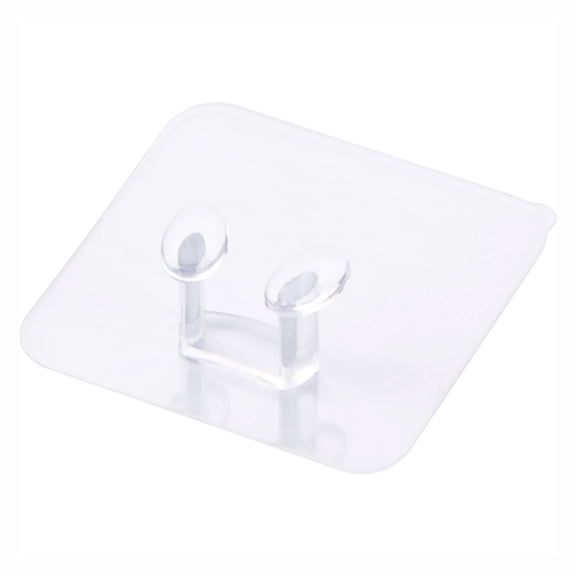 Ame 1PC Sticky Hanger Hook Transparent Plug Wall Mount Bracket Kitchen Wall Strong Paste Adhesive Hooks Socket Hooks for Home Office