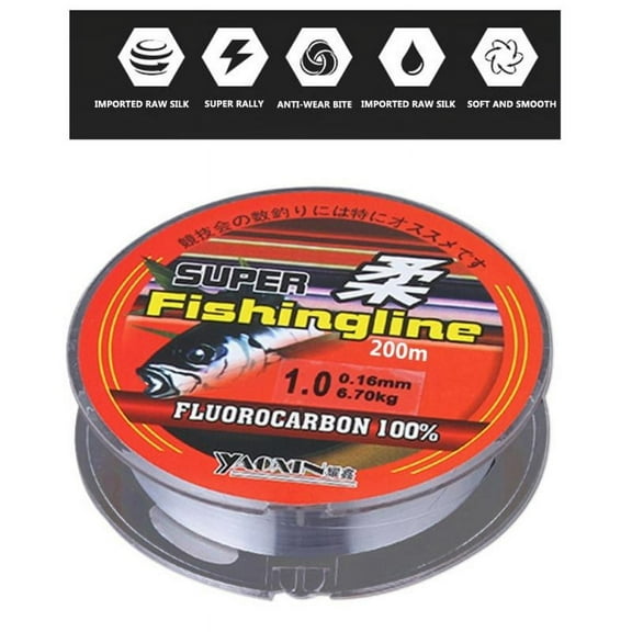 Ame 200M/219 Yard Nylon Fluorocarbon Fishing Main Line High Strength Freshwater Saltwater Wire Outdoor Accessories