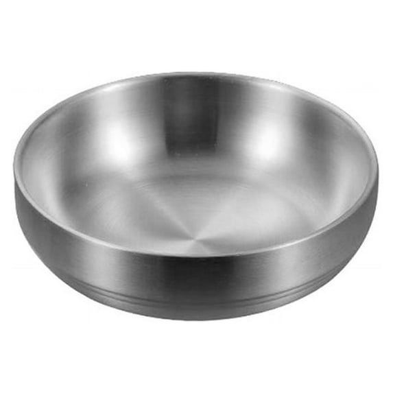 Ame 304 Stainless Steel Double Thick Metal Rice Cereal Bowls Double Walled Ice Cream Soup Bowls Heat Insulated Mixing Bowl