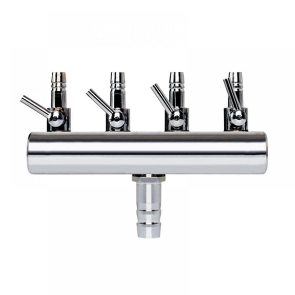 Ame 4 Ways Stainless Steel Air Flow Splitter Distributor Pump Valves For Aquarium