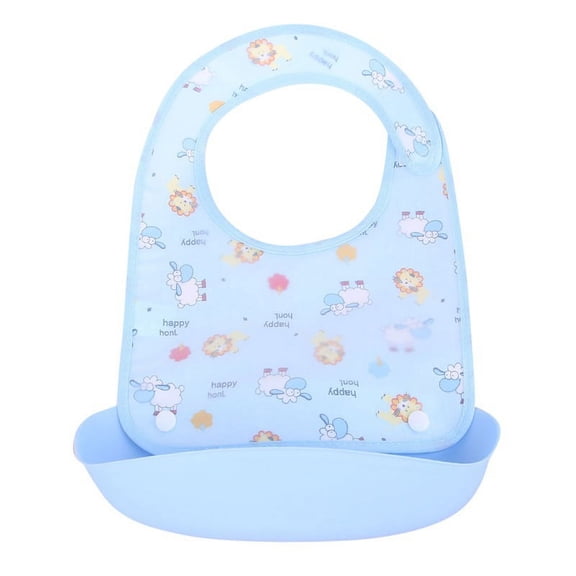 Ame Cartoon Waterproof Children Teething Bibs Baby's Eat Pockets Baby Silicone Bibs Baby Food Meal Pocket