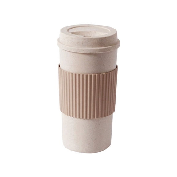 Ame Portable Double-wall Insulation Eco-friendly Wheat Fiber Coffee Cup Travel Coffee Mug Leakproof Gift Mugs 350/450/550ML