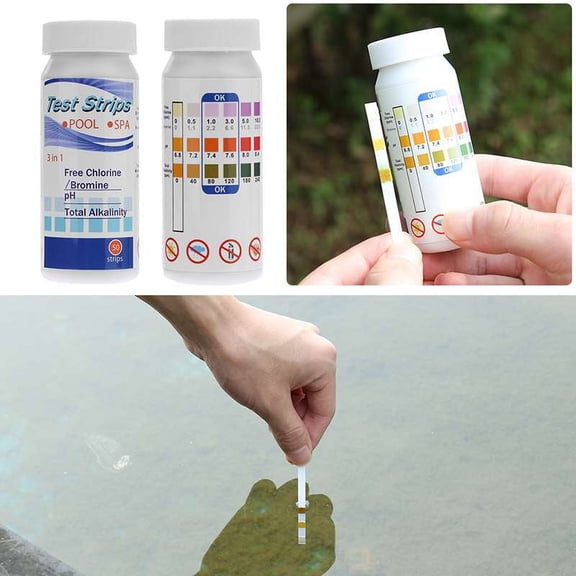 Ame Swimming Pool SPA Test Strips SPA Chlorine PH Alkalinity Water Hardness Testing Paper