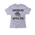 thumbnail image 1 of Amecian Apple Pie - Flag Tasty & Trendy Girl's Cotton Youth Grey T-Shirt, 1 of 2