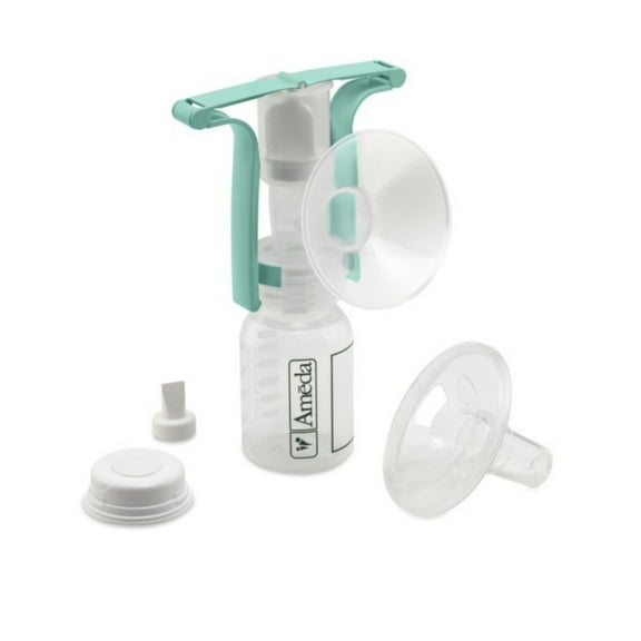Ameda Manual Breast Pump Kit, Single-Side Pump, DEHP and BPA-free, 1 Ct