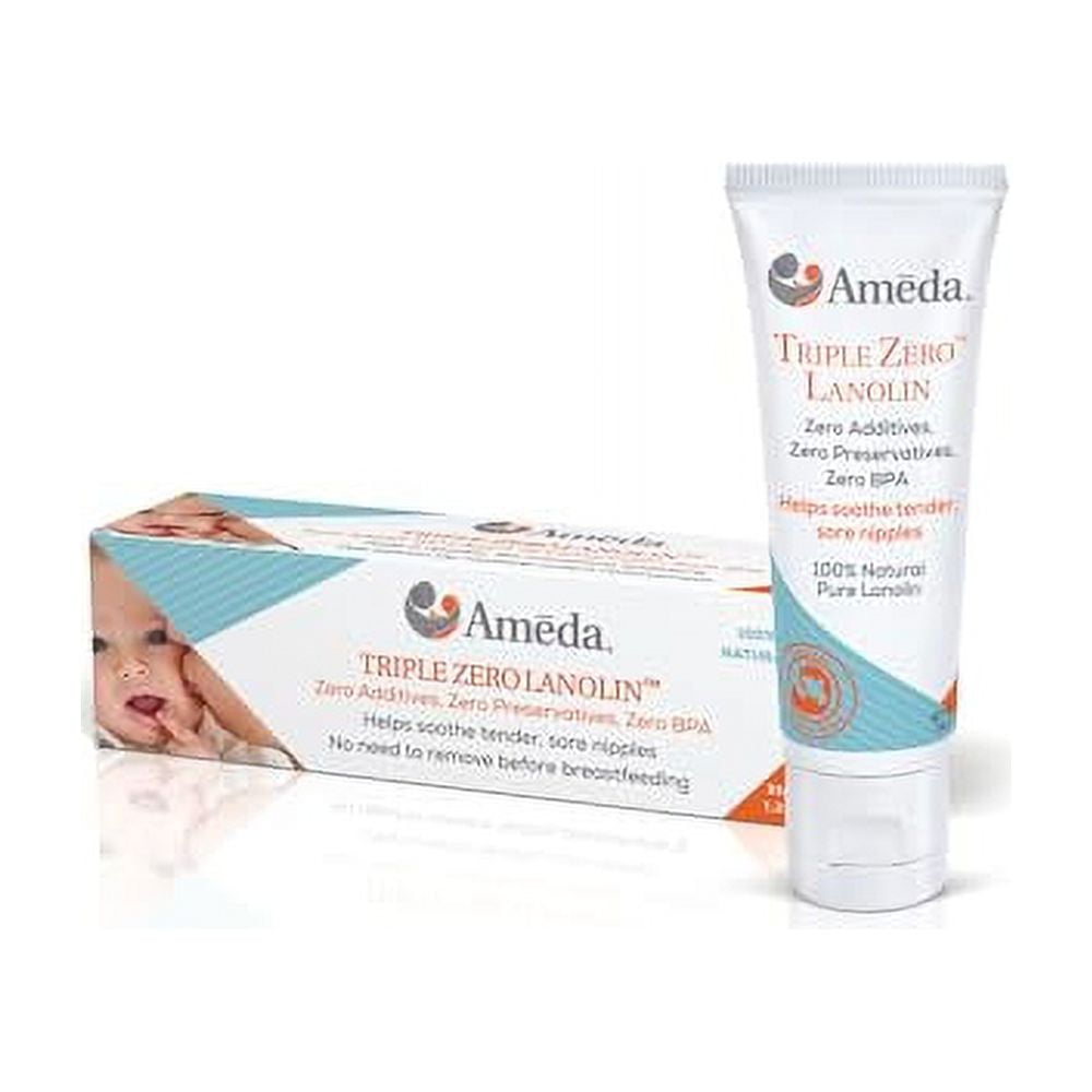 Ameda Triple Zero Lanolin Nipple Cream for Breastfeeding Pain All