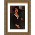 thumbnail image 1 of Amedeo Modigliani 2x Matted 18x24 Gold Ornate Framed Art Print 'Almaisa', 1 of 2