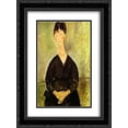 thumbnail image 1 of Amedeo Modigliani 2x Matted 20x24 Black Ornate Framed Art Print 'Cafe Singer', 1 of 2