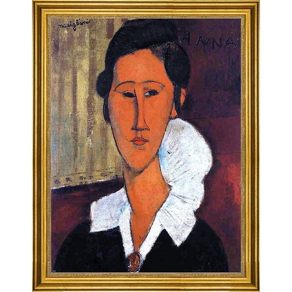 Amedeo Modigliani Anna (Hanka) Zborowska - 18" x 24" Framed Premium Canvas Print