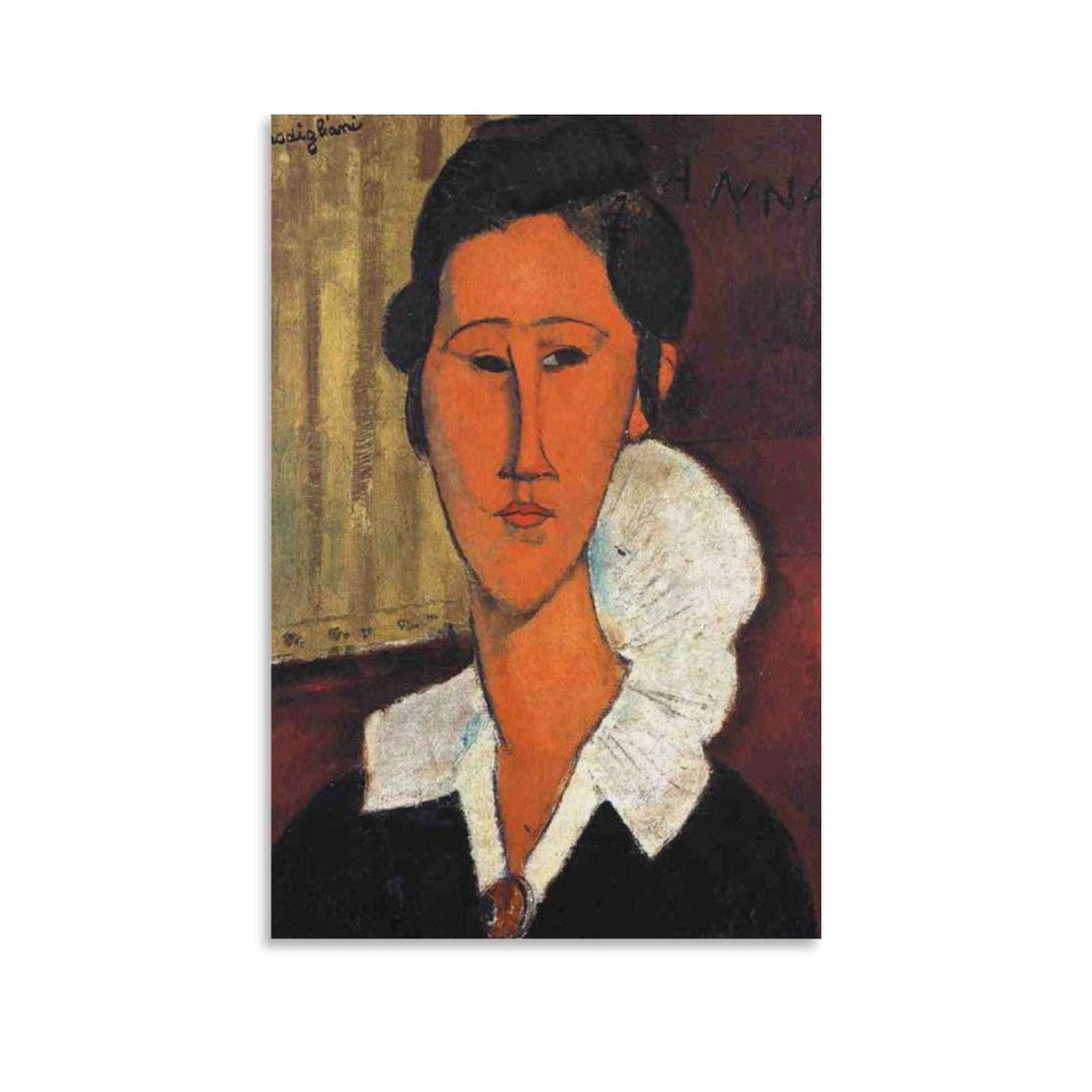 Anna Modigliani Amedeo Modigliani Print Painting Anna (Hanka) Zborowska Wall Art Poster ...