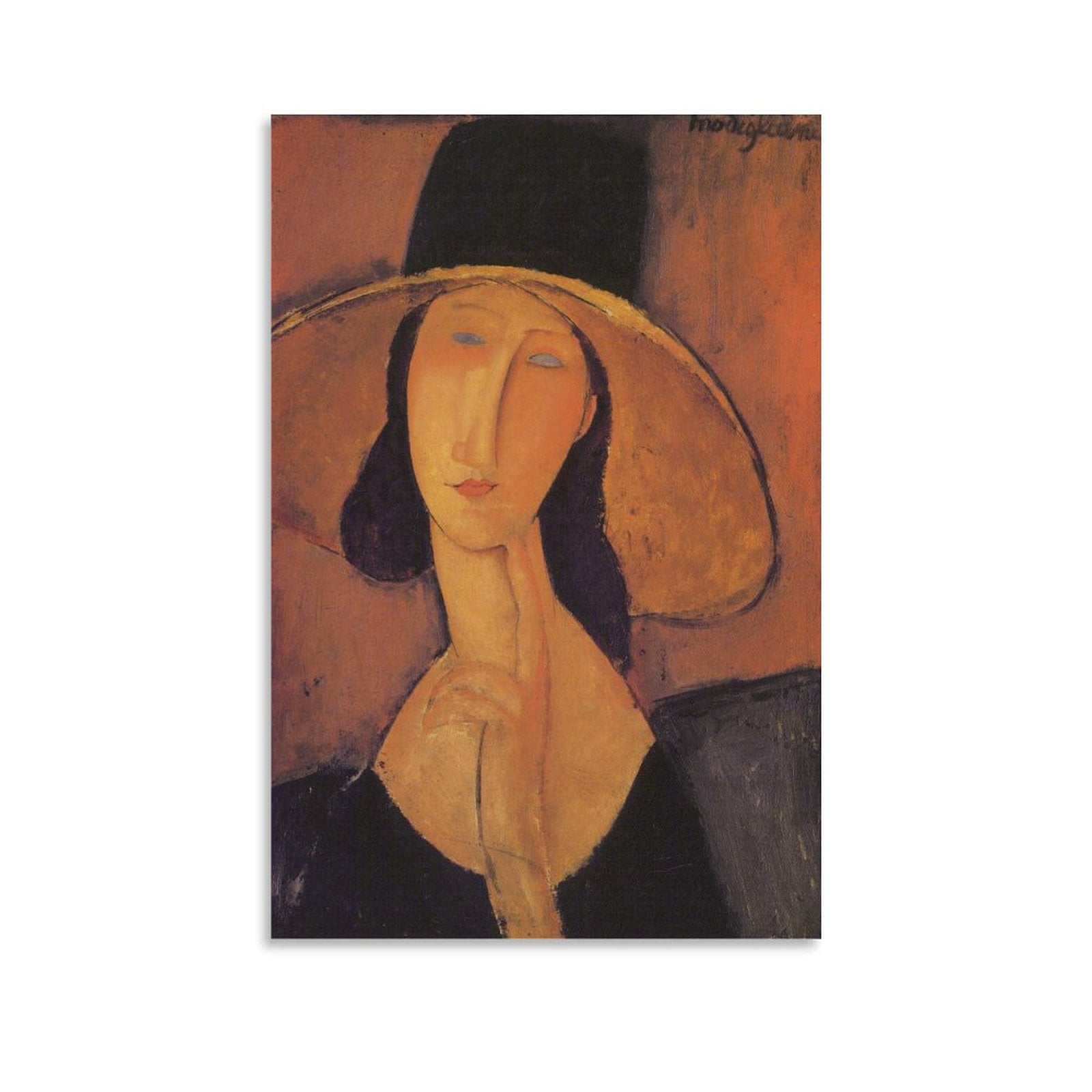 Amedeo Modigliani Print Painting Portrait of Jeanne Hebuterne in A ...
