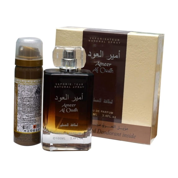 Ameer Al Oud - Eau De Parfum Spray (100 ml - 3.4Fl oz) with Deo by Lattafa