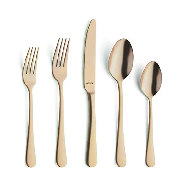 Amefa Austin Flatware Set Gold Stainless Steel 20 Piece