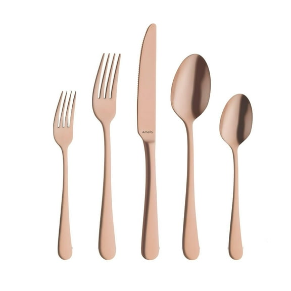 Amefa Austin 20pc Flatware Set, 18/0 Stainless Steel Copper