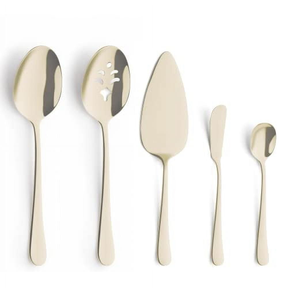 Champagne Stainless Steel 5-Piece Serving Set