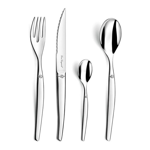 Amefa Lou Laguiole Jet 24-Piece Flatware Set (Mirror Finish)