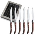thumbnail image 1 of Amefa Royal Steak Knives, Set of 6, Natural Wood Handle, Silver, 1 of 7