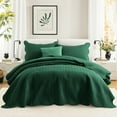 thumbnail image 1 of Ameha 2 Piece Quilt Set Chevron Lightweight Ultrasoft Microfiber Kids Adult Bedding Emerald Green Color Twin, 1 of 11