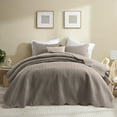 thumbnail image 1 of Ameha 3 Piece Quilt Set Chevron Embossed Bedspread Reversible Ultrasoft Microfiber Adult Bedding Beige Color King, 1 of 9