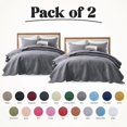 thumbnail image 1 of Ameha Pack of 2 Leaf Embossed Reversible 2 Quilt Set with 4 Pillow Shams Ultra Soft Microfiber Bedding Set Queen Grey, 1 of 8