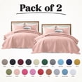 thumbnail image 1 of Ameha Pack of 2 Leaf Embossed Reversible 2 Quilt Set with 4 Pillow Shams Ultra Soft Microfiber Bedding Set Queen Peach, 1 of 8