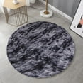 thumbnail image 1 of Ameha Shaggy Rug 4x4ft Super Soft Fluffy Round Area Rugs Non-Slip Backing Carpet For Bedroom Nursery Floor Decor Tye Dye Gray, 1 of 8