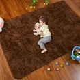 thumbnail image 1 of Ameha Shaggy Rug 5x7 Ultra Soft Comfy Large Fluffy Rugs Non-Slip For Teen Adults Apartment Bedroom Home Decor Brown, 1 of 10